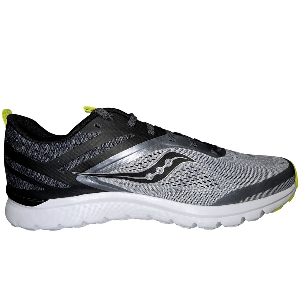 Saucony Liteform Miles Mens Running Shoes Gray Black Citron S40007-2 Size 11.5 - Picture 7 of 11